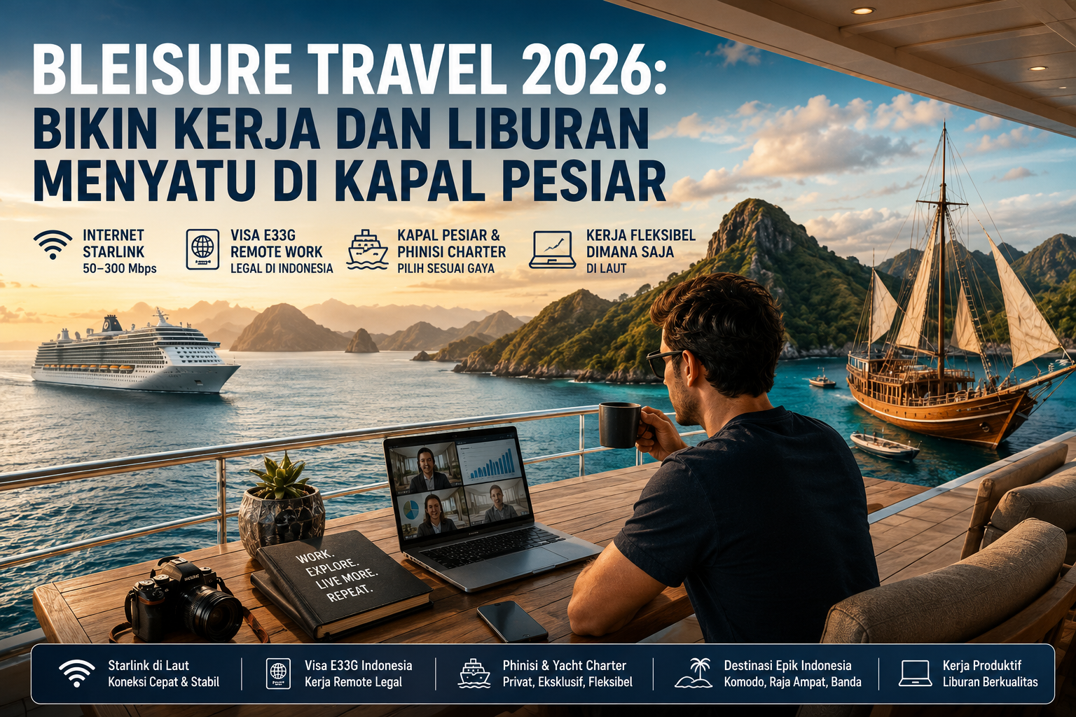 Bleisure Travel 2026: Bikin Kerja dan Liburan Menyatu di Kapal Pesiar