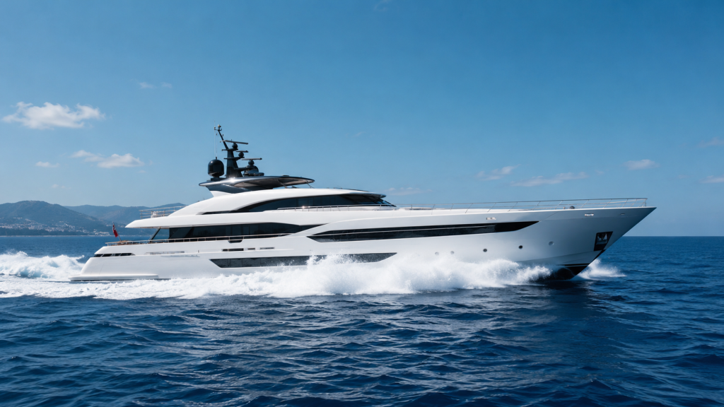 Motor yacht modern berukuran 40 meter yang mendominasi segmen penyewaan kapal global.